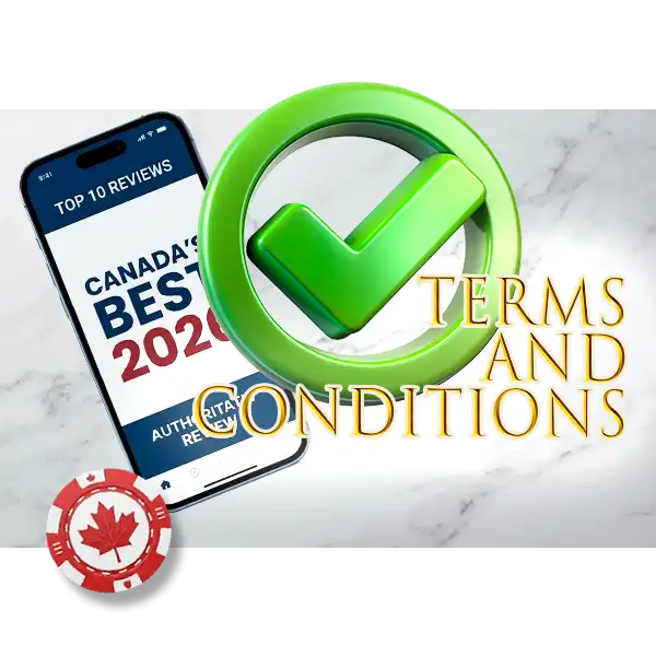 Terms of use for our Canadian online casino review portal.